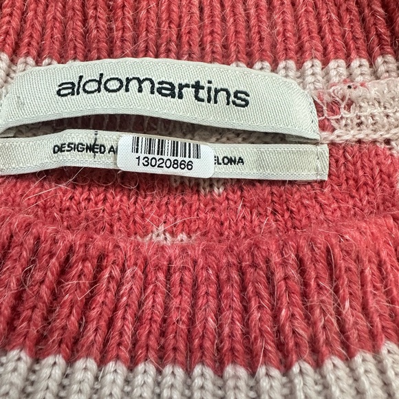Aldomartins Abstract Wool Knit Pullover Sweater Pink Multi Women's Size 8 - Picture 13 of 14